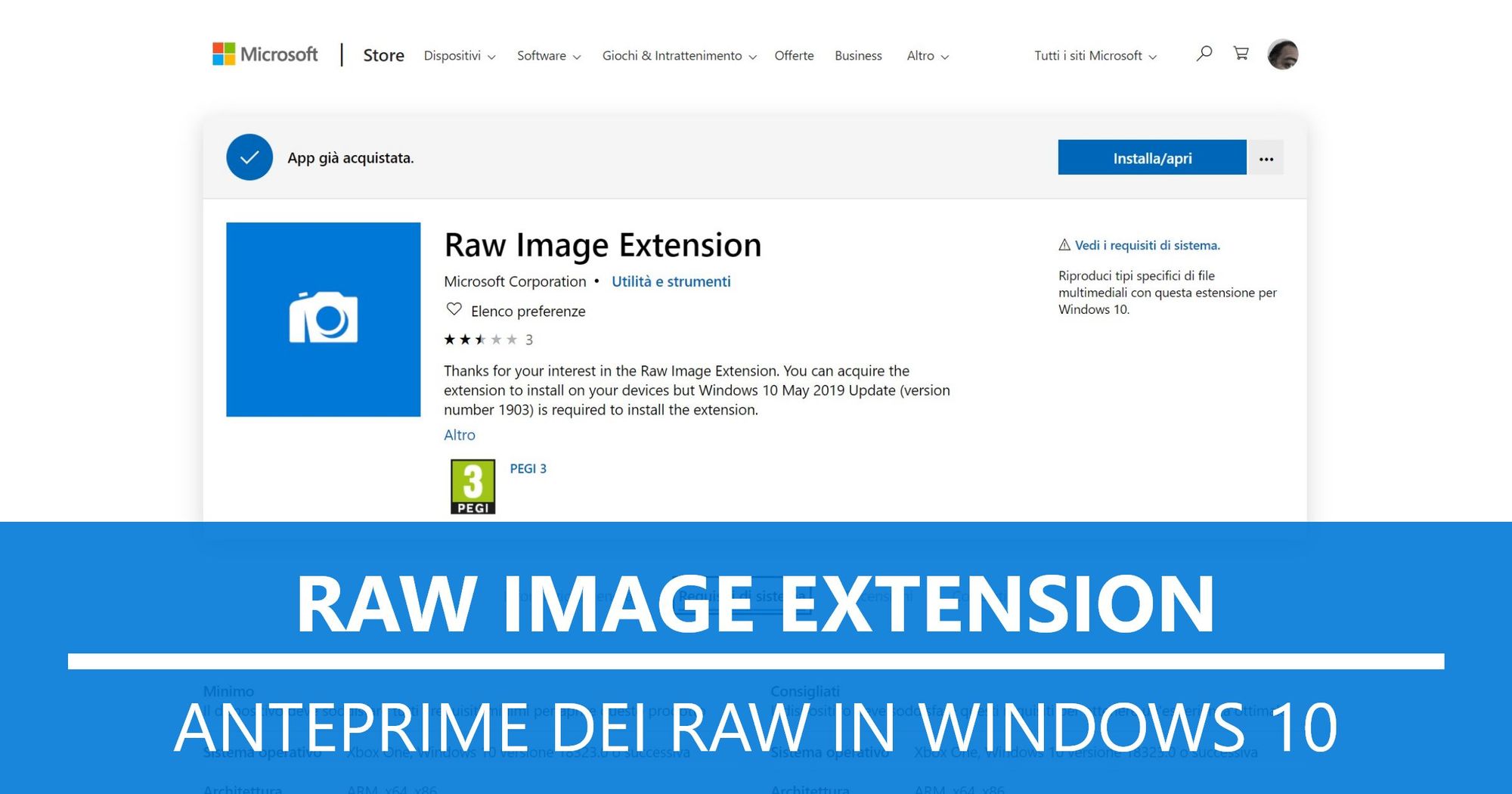 Raw Image Extension