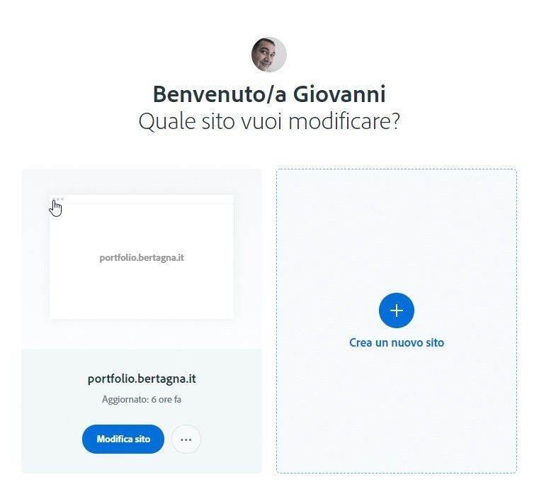 Adobe Portfolio - Crea più siti Portfolio