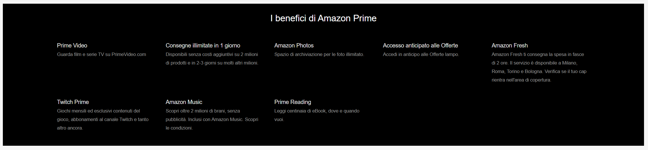Amazon Prime - Tra i benefici scegli Amazon Photos