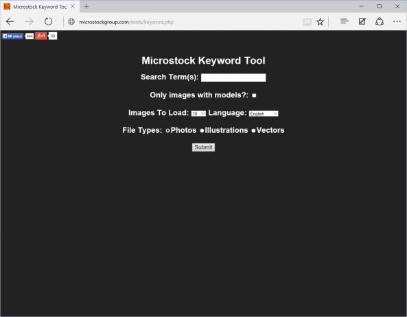 Microstock Keyword Tool di Microstockgroup