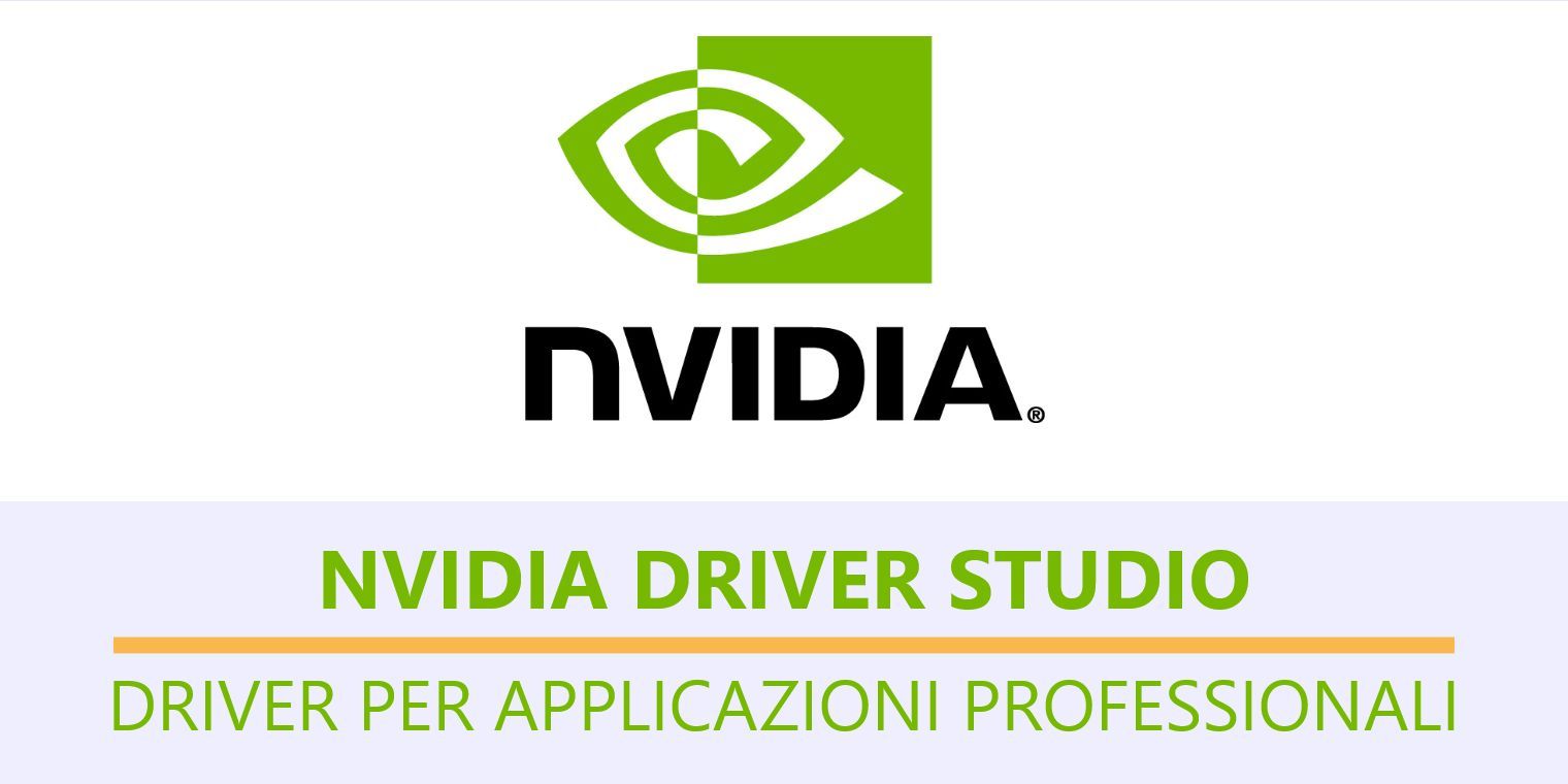 NVIDIA Driver Studio ottimizzati per la grafica