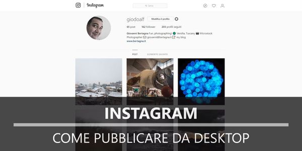 Pubblicare su Instagram da Desktop