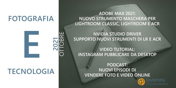 Ottobre 2021: Adobe MAX 2021 | NVIDIA Studio Driver | Video tutorial | Nuovi episodi podcast