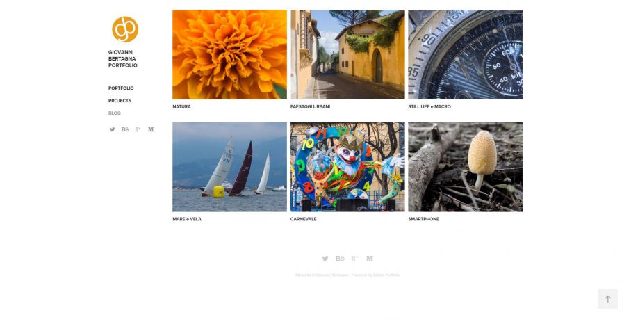 Esempio di portfolio fotografico - Giovanni Bertagna Portfolio - Adobe Portfolio