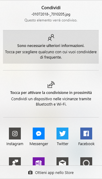 Condividi - Windows 10