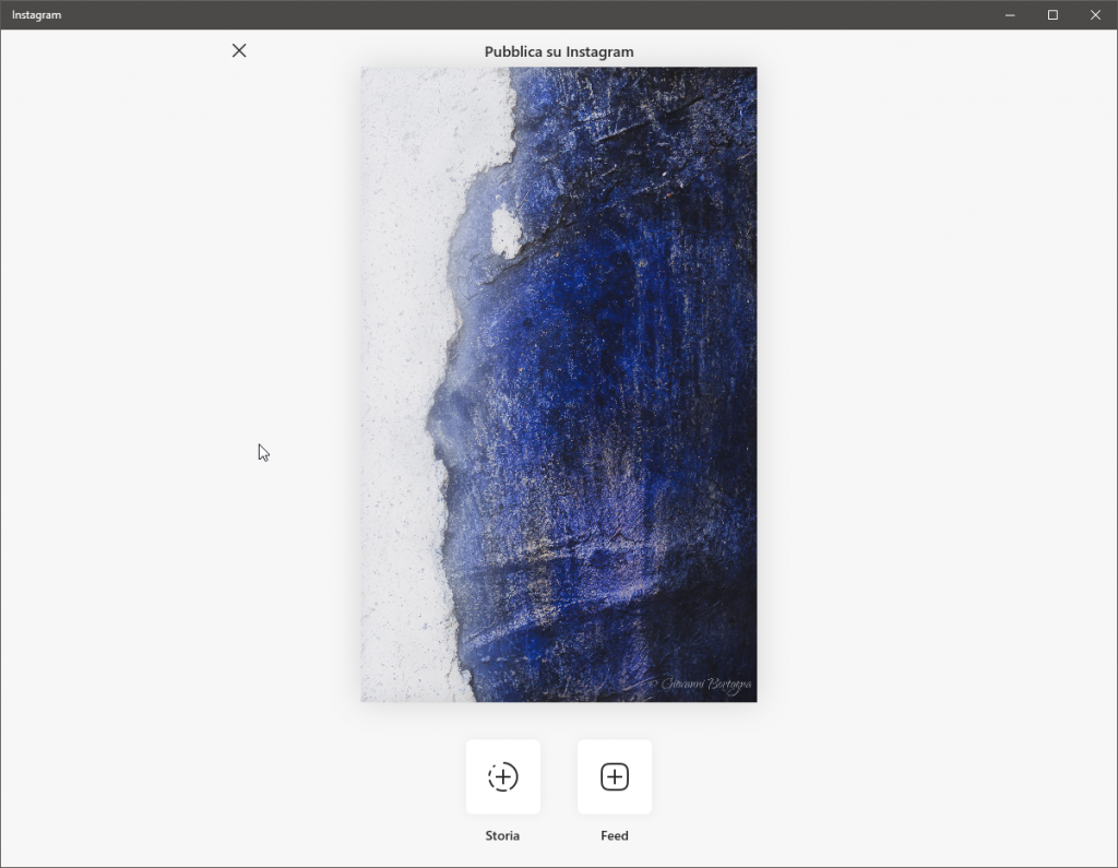 Pubblica su Instagram - Windows 10